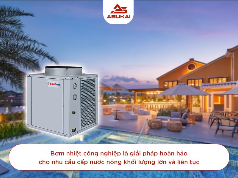 Bơm nhiệt công nghiệp Solahart - Giải pháp cấp nước nóng siêu tiết kiệm điện năng