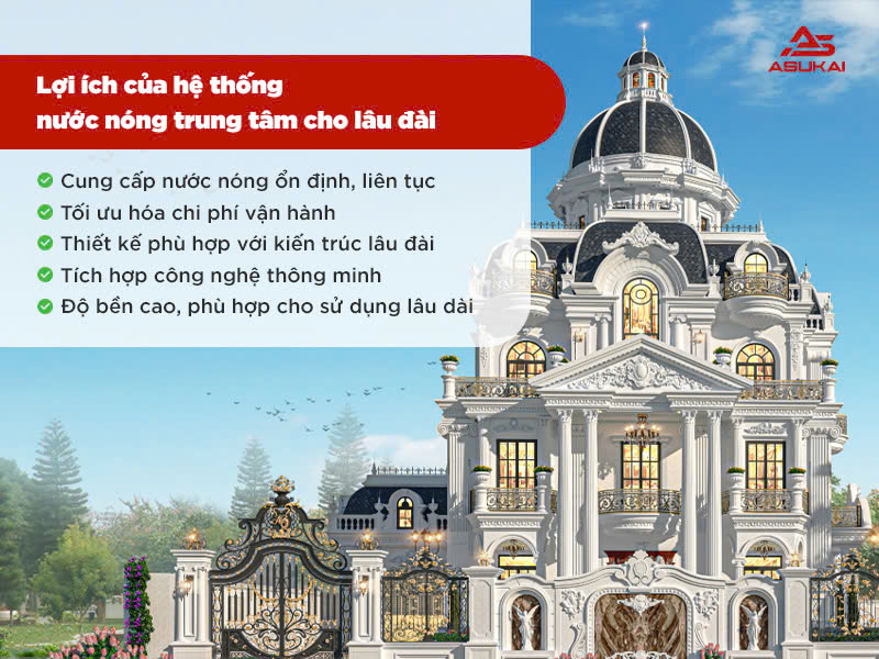 Hệ thống nước nóng trung tâm cho lâu đài - Giải pháp đẳng cấp cho cuộc sống thượng lưu
